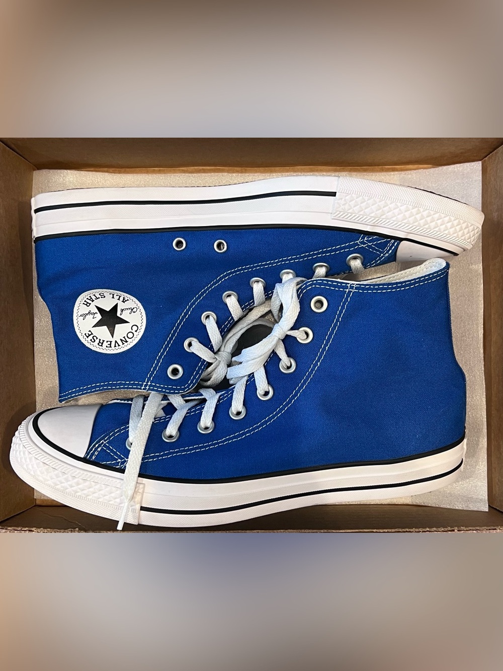 Converse High Top Sneakers in Royal Blue with White Laces